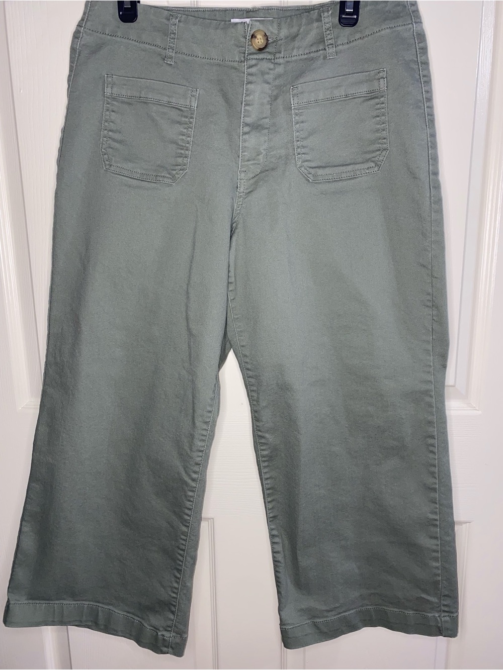 d. jeans Sage Green Wide-Leg Jeans, Size 12